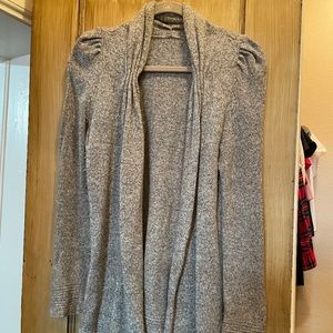 Long wool cardigan